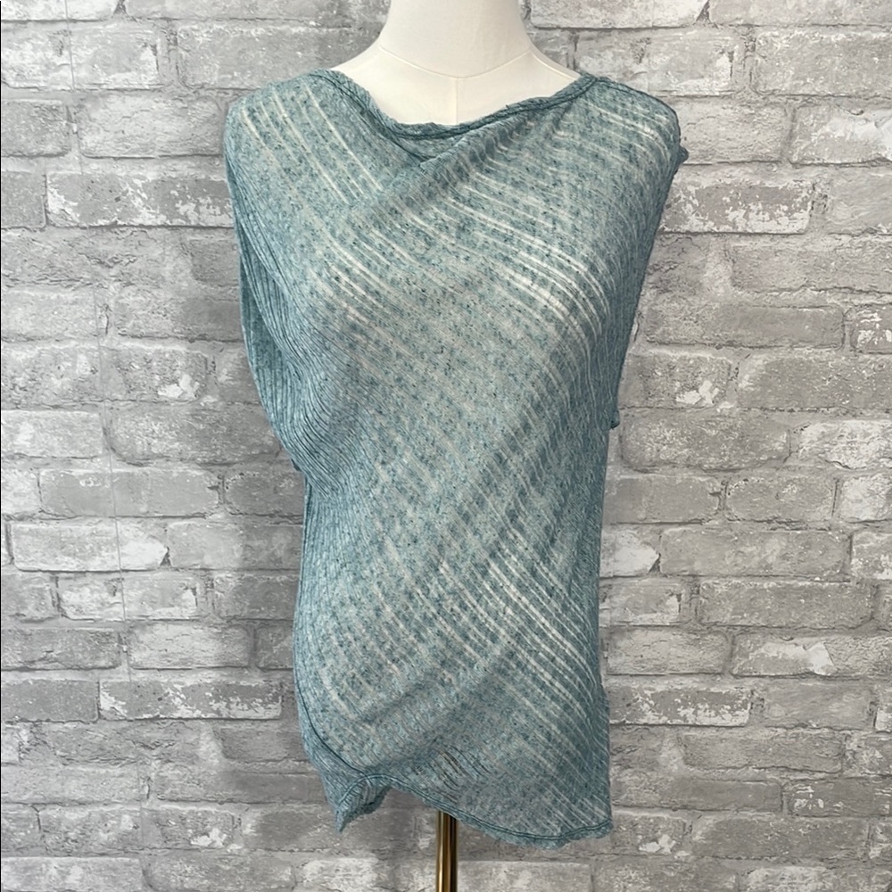 LAmade Teal Textured Women's Top